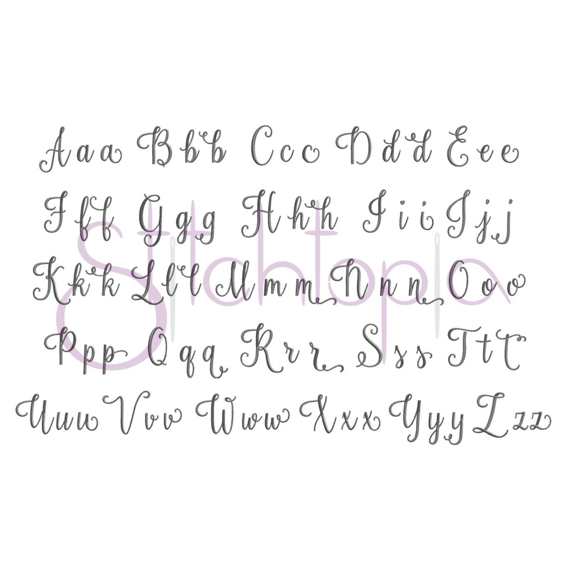 Kaelin 1 Embroidery Font Set - 4