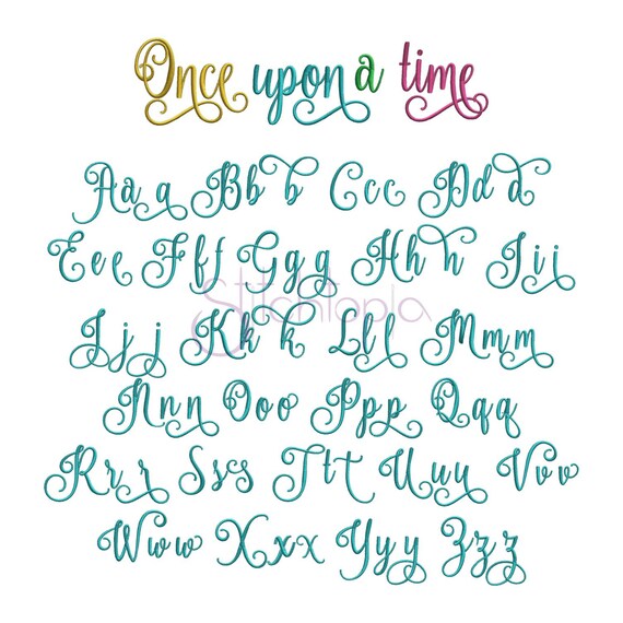 PES ONLY Formats Included Instant Download Files Script Embroidery Font ...