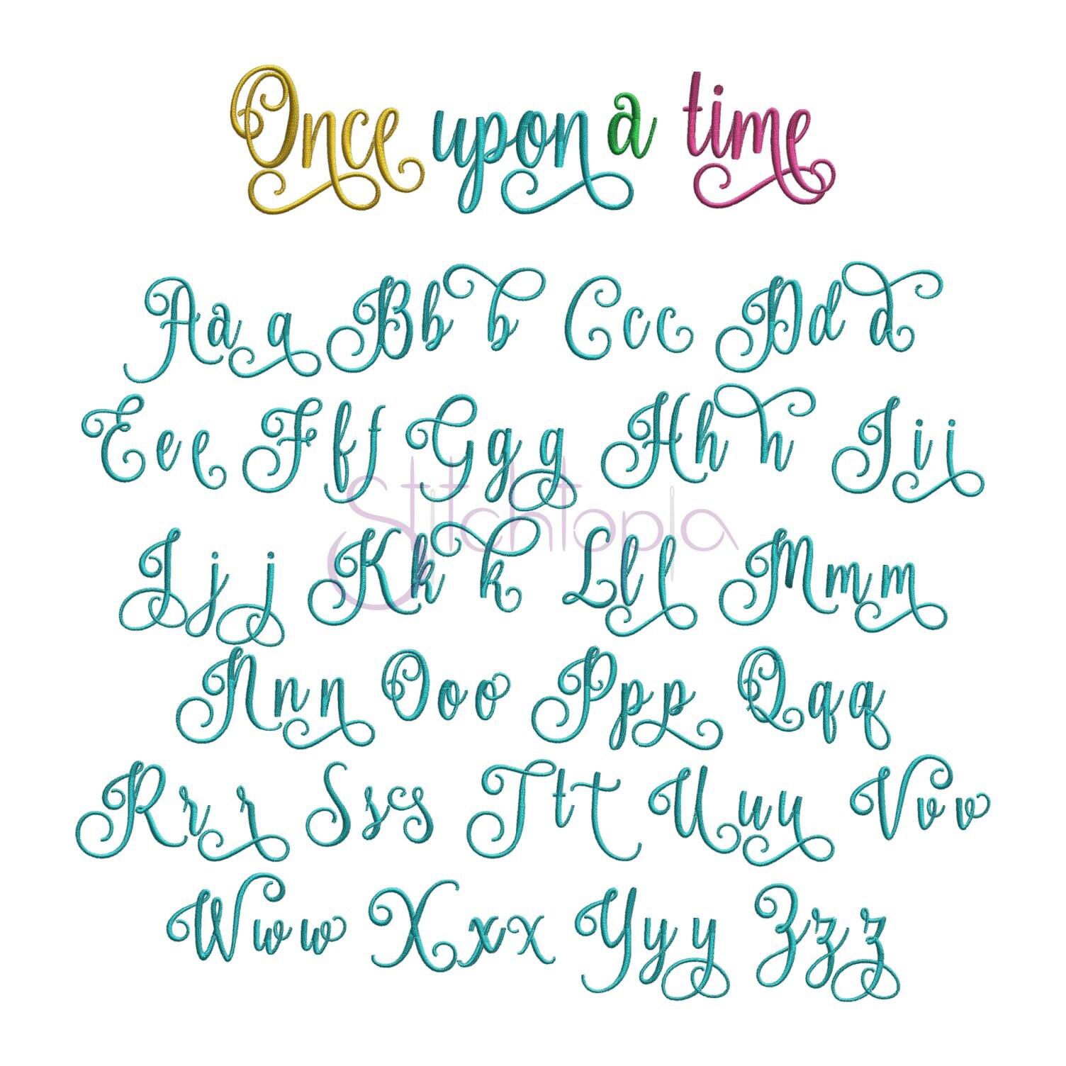 Script Embroidery Font Bundle #4 - 10 Machine Embroidery Fonts ...