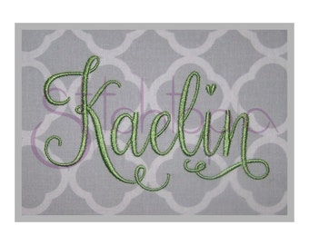 Kaelin 2 Embroidery Font Set - 1" 2" 3" - 11 Formats BX Fonts Machine Embroidery Font Alphabet Script Embroidery Font Instant Download Files