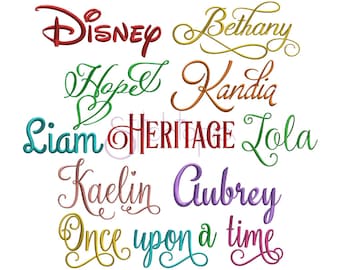 Script Embroidery Font Bundle #4 - 10 Machine Embroidery Fonts - Formats Included: PES ONLY - Instant Download Files
