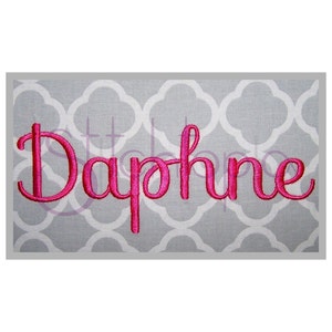 Conjunto de fuentes de bordado Daphne - .5" 1" 1.5" 2" 3" - 11 formatos BX fuentes de la máquina bordado fuente script de bordado fuente de bordado - archivos de descarga instantánea