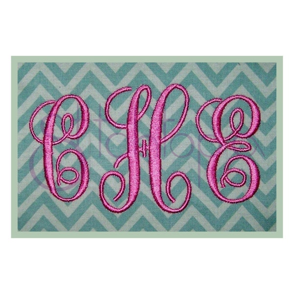 Elegant Embroidery Monogram Set - Satin - 1" 1.5" 2" 2.5" 3"- Machine Embroidery Font Alphabet - Monogram Embroidery Font -Instant Download