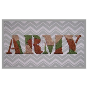 Army Camouflage Embroidery Font Set - 3.5″, 4″, 5″, 6″ - 2 Versions - Digital Machine Embroidery Font Alphabet - 11 Formats Instant Download