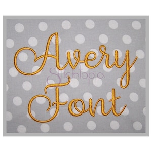 Avery Embroidery Font .75&quot; 1&quot; 1.25&quot; 1.5&quot; 2&quot; - Formats bx dst exp hus jef pes sew shv vip vp3 xxx Machine Embroidery Font - Instant Download