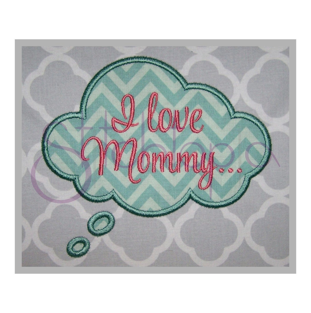 Thought Bubble Applique - Etsy