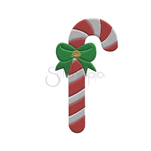 Christmas Candy Cane Design - Christmas Embroidery Design - Digital Machine Embroidery Pattern - 8 Sizes 10 Formats - Instant Download