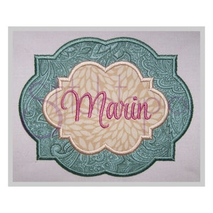 Double Quatrefoil Applique Frame - 2 Fabric - 7 Sizes 10 Formats PES DST Digital Machine Embroidery Design Frame - Instant Download Files
