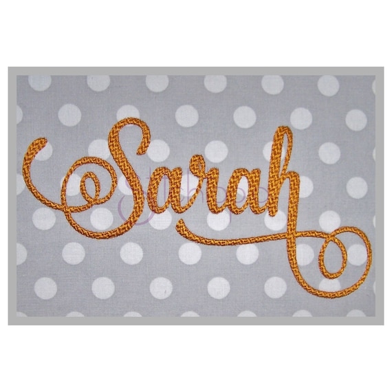 Sarah Embroidery Font 2 3.5 4 5 6 Etsy