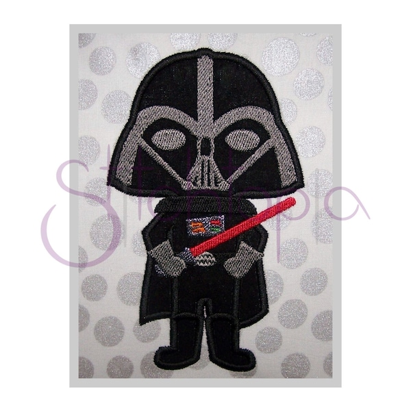 Ruimte schurk 1 stoffen - Digital Machine borduurwerk stoffen Design - Instant downloaden - 6 maten - Darth Vader Star Wars stoffen Design