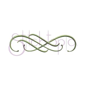May include: A decorative green swirl design, perfect for adding a touch of elegance to your crafts.