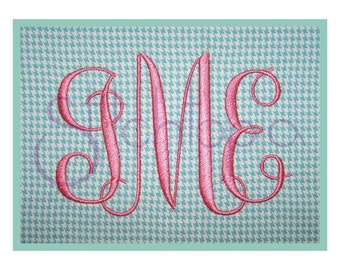 Bailey Monogram Set - 1.5", 2", 2.5", 3" - Digital Machine Embroidery Font Alphabet Letters - Monogram Embroidery Font - Instant Download