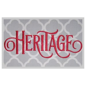 Heritage 2 Bordado Conjunto de fuentes - Alternate Lowercase Only - 1"1.5" 2" 2.5" 3" - Digital Machine Embroidery Font Alphabet - Descarga Instantánea