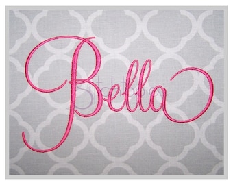 Bella Embroidery Font Set 1" 1.5" 2" 3" 4" Formats bx dst exp hus jef pes sew shv vip vp3 xxx Machine Embroidery Fonts - Instant Download