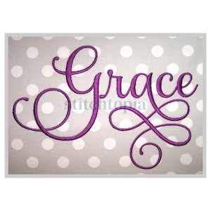 Fuente de bordado Grace n.° 6: 5", 6" y 7" en 11 formatos Fuentes de bordado a máquina Fuentes de bordado de escritura Fuentes PES Fuentes BX: archivos de descarga instantánea