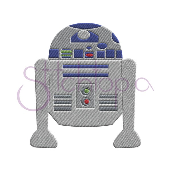 Space Robot 2 Embroidery Design  - 6 Sizes 10 Formats R2D2 Machine Embroidery Design Star Wars Embroidery Design - Instant Download Files