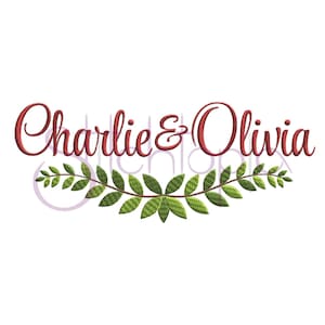 Leaves & Branches Garland Embroidery Accent Design - 7 Sizes Wedding Laurel Digital Machine Embroidery Design Frame - Instant Download Files