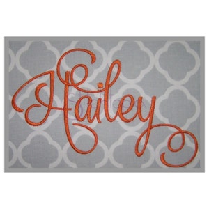 Hailey 2 Monogram Set LARGE - 3.5" 4.5" 5.5" - Machine Embroidery Fonts - Script Monogram Fonts for Embroidery - Instant Download 11 Formats