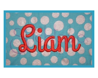 Liam Embroidery Font Set - .5" 1" 2" 3" - 11 Formats BX Fonts Bold Thick Script Machine Embroidery Font Alphabet - Instant Download Files