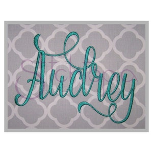 Audrey Embroidery Font – 1" 2" 3″ - 11 Formats Machine Embroidery Font Alphabet Script Embroidery Fonts BX Fonts - Instant Download