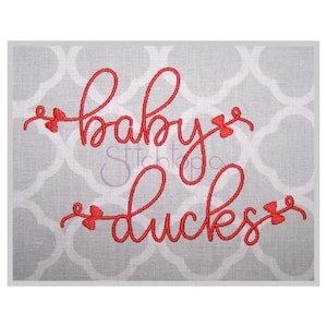 Baby Ducks #2 Embroidery Font 1&quot; 1.25&quot; 1.5&quot; 2&quot; 2.5&quot; Formats: bx dst exp hus jef pes sew shv vip vp3 xxx Machine Embroidery Instant Download