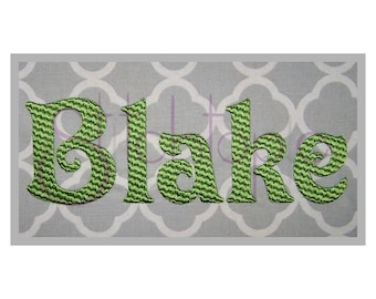 Blake Filled Stickerei Schriften Set – 1″ 1.5″ 2″ 3″ - 11 Formate PES DST ONE Blake Schriften Maschinenstickerei Schrift Stickerei Alphabet Sofort Download