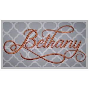 Bethany 2 Embroidery Font Set - 1" 1.5" 2" 2.5" 3" Machine Embroidery Fonts Script Embroidery Font PES BX Fonts 11 Formats Instant Download