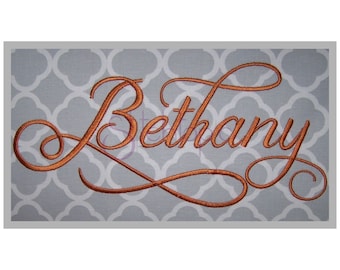 Bethany 2 Embroidery Font Set - 1" 1.5" 2" 2.5" 3" Machine Embroidery Fonts Script Embroidery Font PES BX Fonts 11 Formats Instant Download