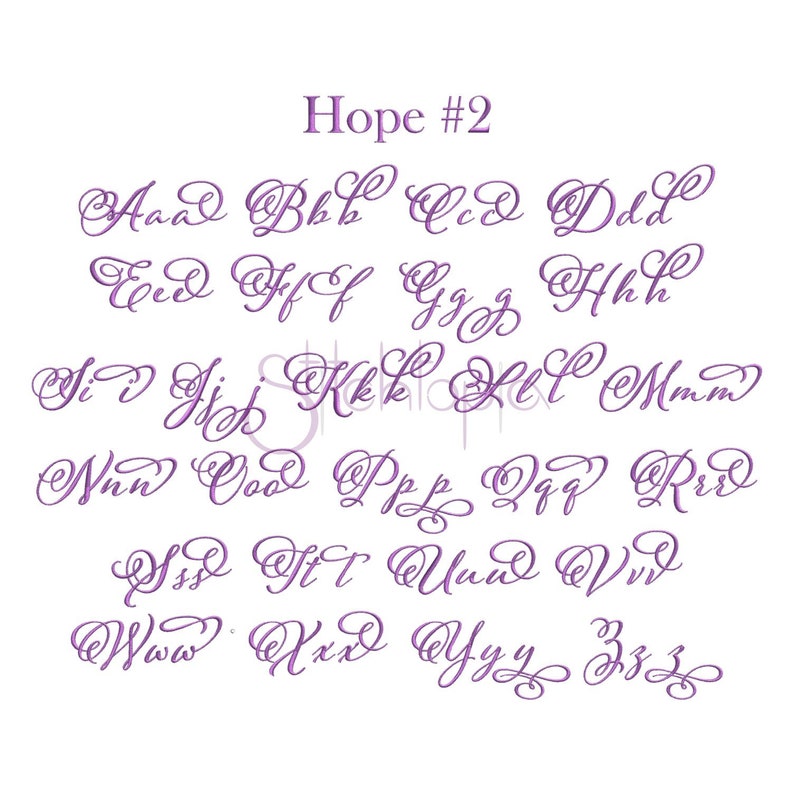 Script Embroidery Font Bundle #3 - 10 Embroidery FONTS - Formats ...