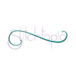 May include: A teal blue cursive font spelling out the word "Stitchtopia".