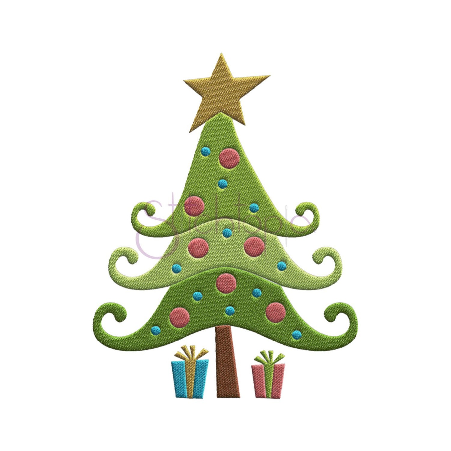 Whimsical Christmas Tree Embroidery Design Christmas - Etsy
