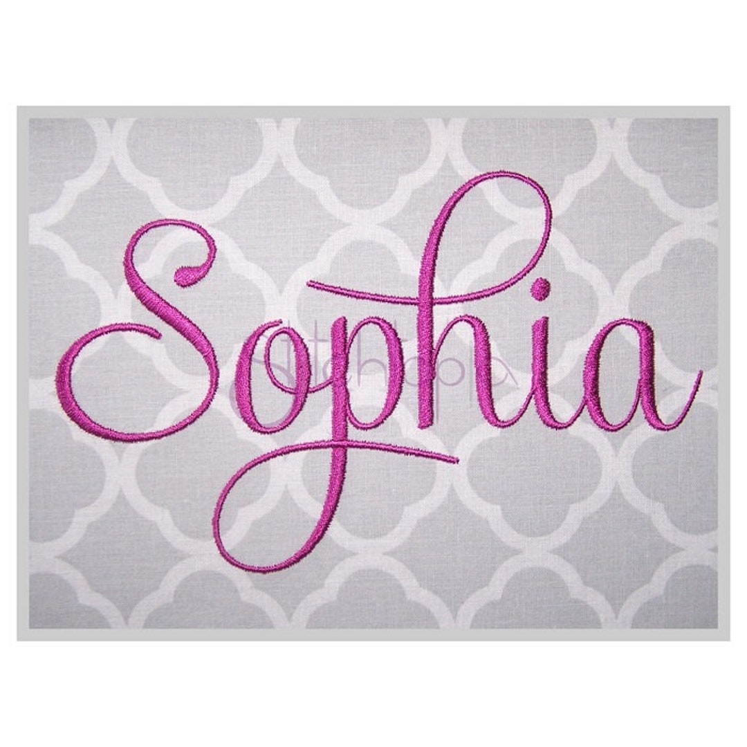 1080px x 1080px - Sophia Embroidery Font 1 1.25 1.5 2 - Etsy