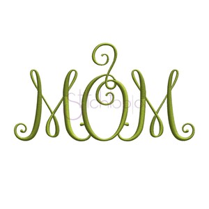 Mom Embroidery Design - 10 Sizes 10 Formats PES DST Digital Machine Embroidery Design Mother&#39;s Day Embroideyr Design Instant Download Files