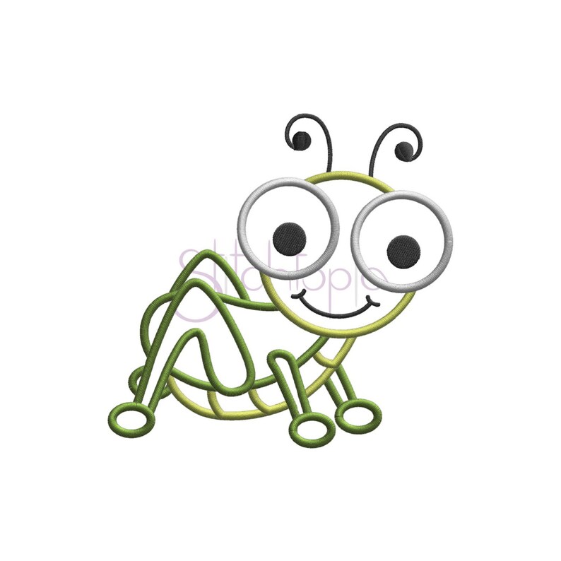 Cute bugs grasshopper jessecmault design 6 sizes each 10  etsy
