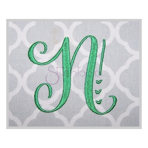 Notting Hill Embroidery Monogram Font 1" 1.5" 2" 2.5" 3" 3.5" - Formats bx dst exp hus jef pes sew shv vip vp3 xxx - Instant Download Files