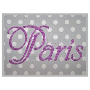 Font di ricamo Parigi – 4&quot; 4.5&quot; 5 &quot;6&quot; 7 &quot;11 formati macchina ricamo Font Script ricamo font PES BX - Instant Download file