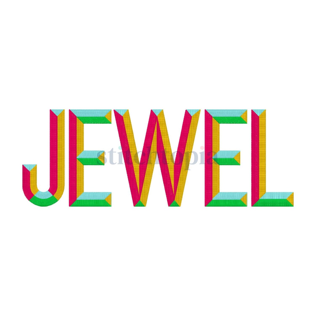 Jewel Embroidery Font 1.5