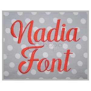 Nadia Bordado Fuente 1" 1.25" 1.5" 2" 2.5" - Formato bx dst exp hus jef pes se coser shv vip vp3 xxx Máquina Bordado Fuente - Descarga Instantánea