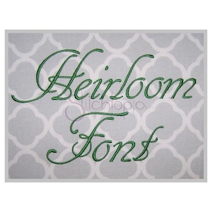 Heirloom Embroidery Font 1&quot; 1.25&quot; 1.5&quot; 2&quot; 2.5&quot; - Format: bx dst exp hus jef pes sew shv vip vp3 xxx Machine Embroidery - Instant Download