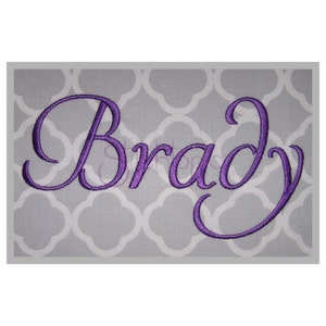 Brady bordado Font Set - 1"5" 2"2.5"3" - 11 formatos de la máquina de bordado fuente alfabeto script de escritura fuente de bordado - archivos de descarga instantánea
