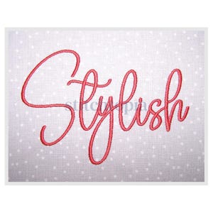 Stylish Embroidery Font 1" 1.25" 1.5" 2" 2.5" Formats: bx dst exp hus jef pes sew shv vip vp3 xxx Machine Embroidery Font Instant Download