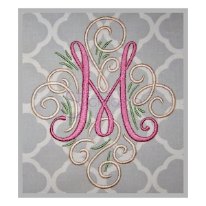 Adorn Embroidery Monogram Set 3″ 4″ - 11 Formats: bx dst exp hus jef pes sew shv vip vp3 xxx Machine Embroidery Monogram - Instant Download