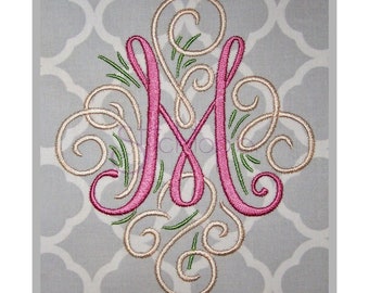 Adorn Embroidery Monogram Set 3″ 4″ - 11 Formats: bx dst exp hus jef pes sew shv vip vp3 xxx Machine Embroidery Monogram - Instant Download