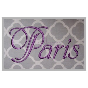 Conjunto de fuentes de bordado de París – 1" 1.5" 2" 2.5" máquina bordado fuente script bordado fuentes BX fuente PES 11 formatos Instant Download Files