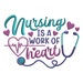 Nursing Is Embroidery Design - 6 Sizes 10 Formats dst exp hus jef pes sew shv vip vp3 xxx Machine Embroidery Design - Instant Download 