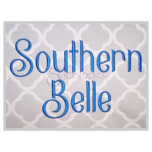 Southern Belle Embroidery Font 2.5&quot; 3&quot; 3.5&quot; 4&quot; 5&quot; - Formats bx dst exp hus jef pes sew shv vip vp3 xxx Machine Embroidery - Instant Download