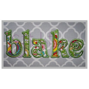 Blake Applique Monogram Set 2″, 3″, 4″ - Lowercase Letters Only - Machine Embroidery Font Machine Applique Font Instant Download Files