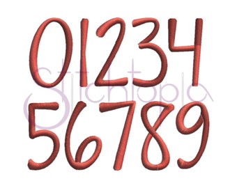Harper Monogramm Set – nur Zahlen – 3 Größen - Happy Day Schrift--digitale Stickdateien