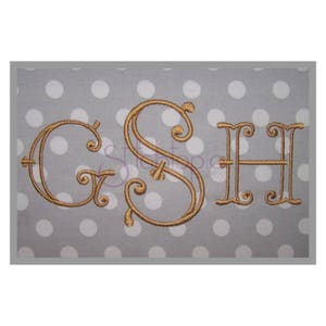 Victorian Monogram Set - 1.5&quot;, 2&quot; 2.5&quot; 3&quot; 3.5&quot; - Machine Embroidery Fonts Embroidery Fonts BX Fonts Monogram Fonts - Instant Download Files