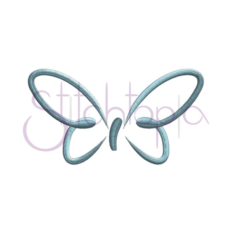 Butterfly Embroidery Design 10 sizes JEF HUS 10 Formats Butterfly Digital Machine Embroidery Design Pattern Instant Download Files image 1